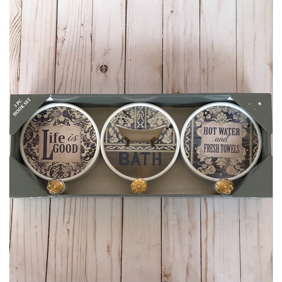 Bathroom Hanging Decor 3 Piece Hook Set - Picture 6 of 6